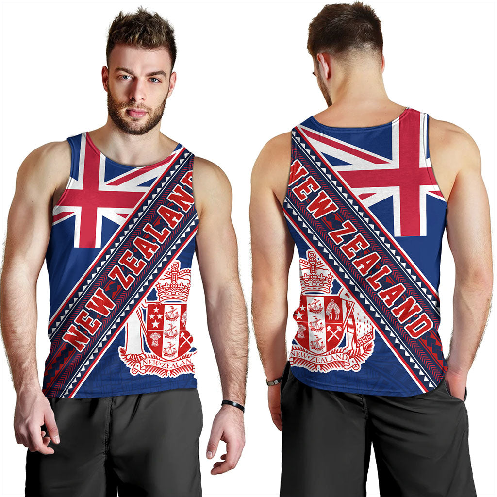 New Zealand Tank Top Flag And Coat Of Arms