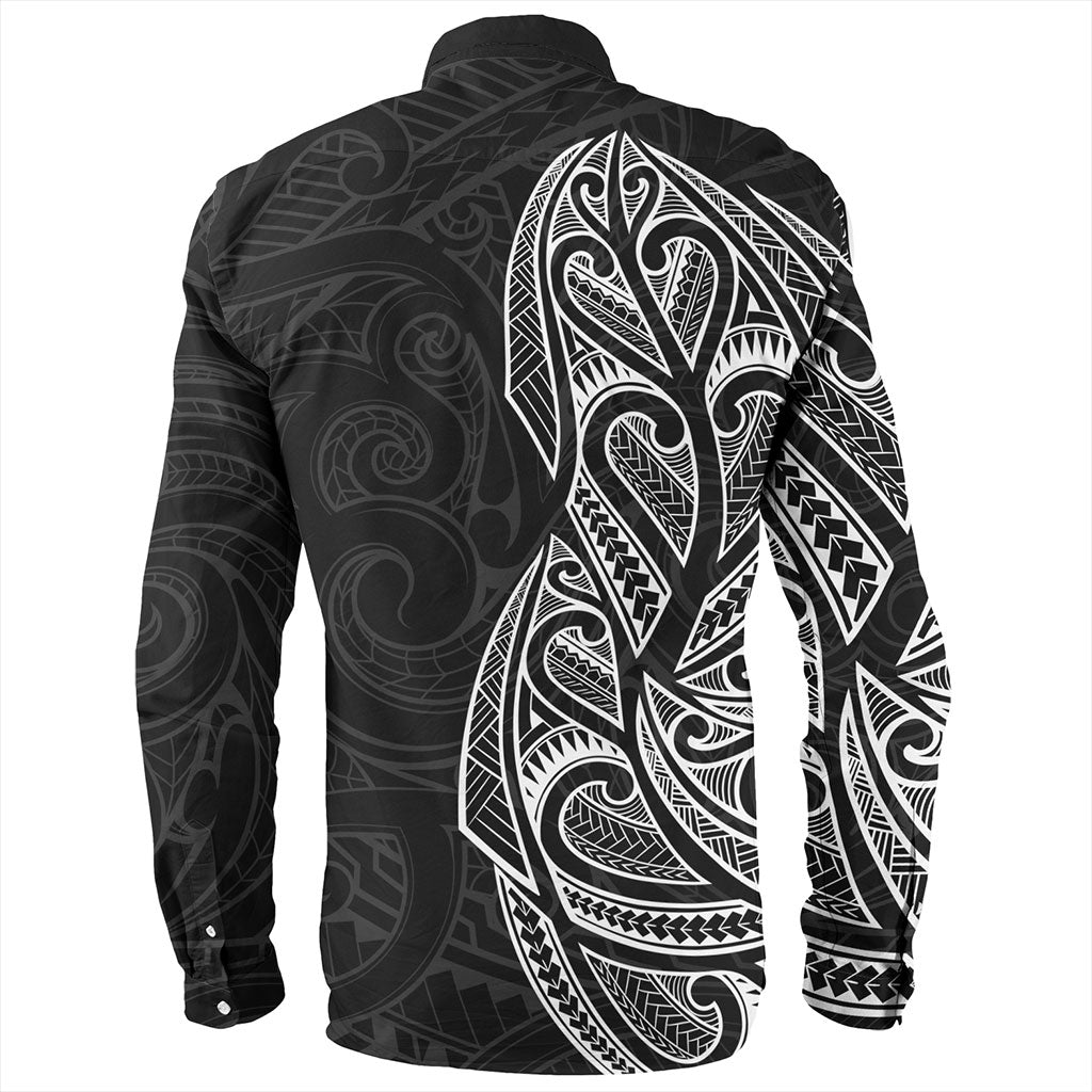 New Zealand Long Sleeve Shirt Maori Ta Moko Tattoo