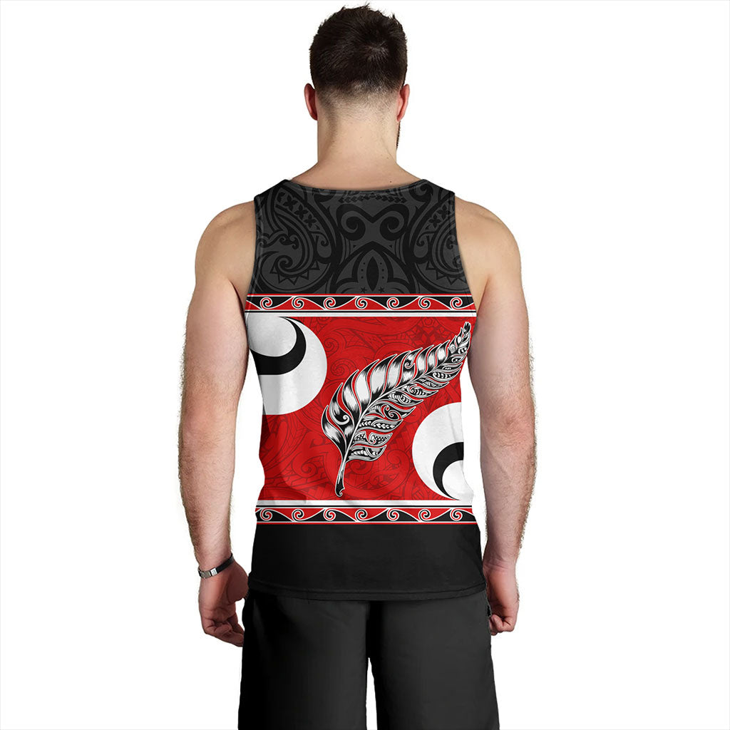 New Zealand Tank Top Silver Fern Flag Style