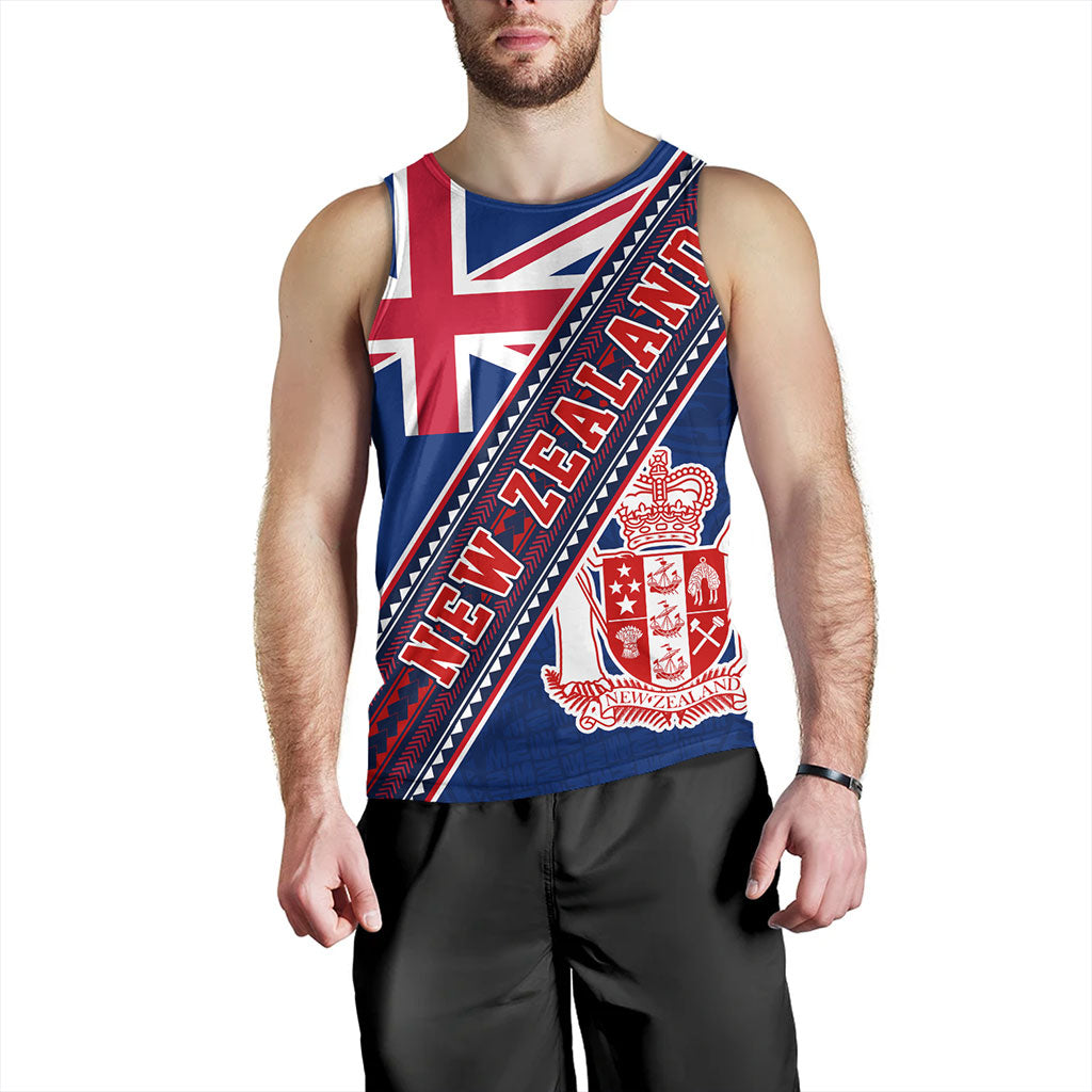 New Zealand Tank Top Flag And Coat Of Arms