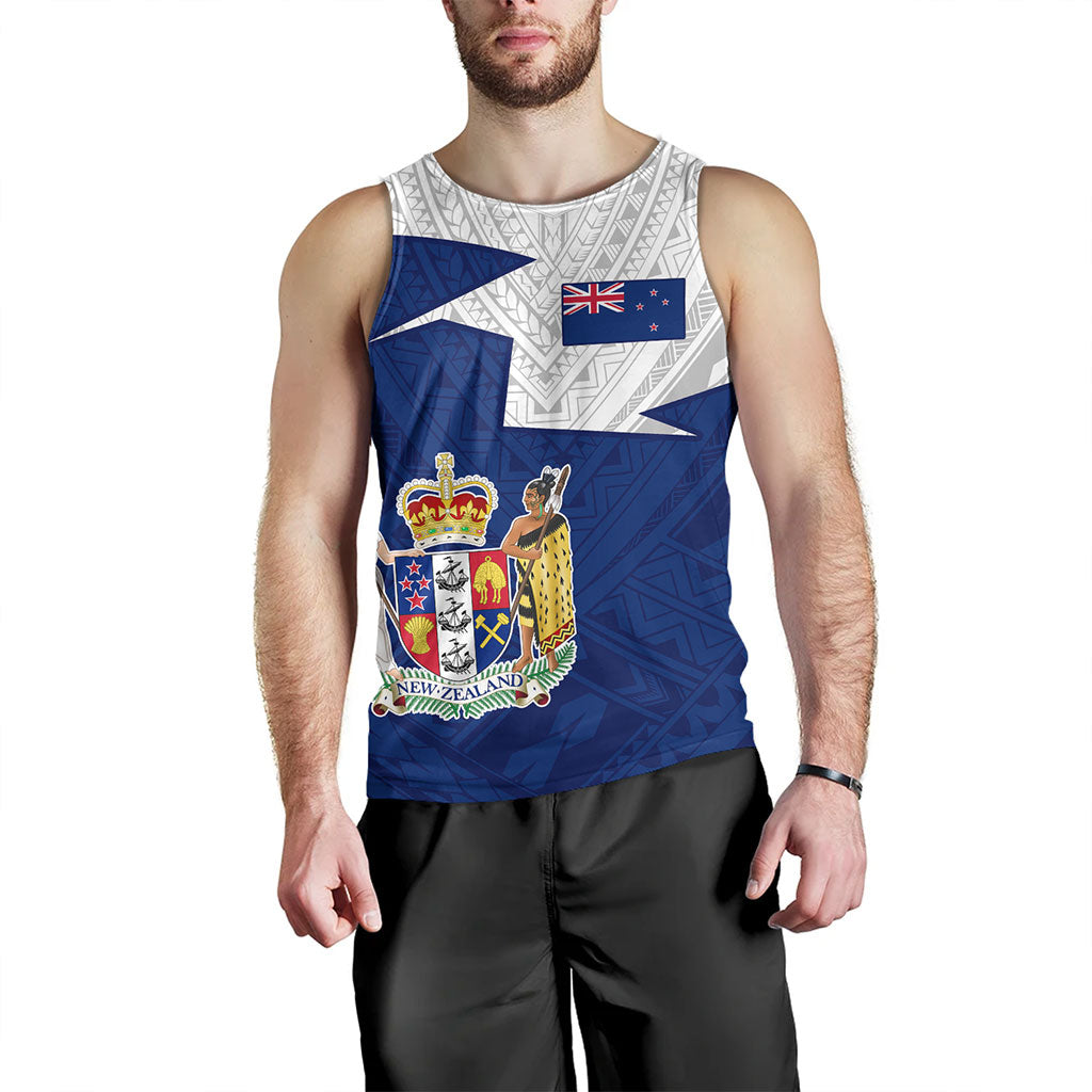 New Zealand Tank Top Polynesian Tattoo Flag And Coat Of Arms