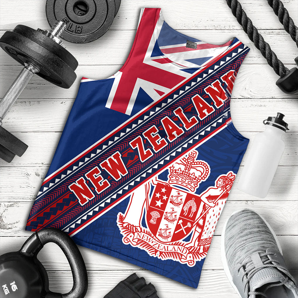 New Zealand Tank Top Flag And Coat Of Arms