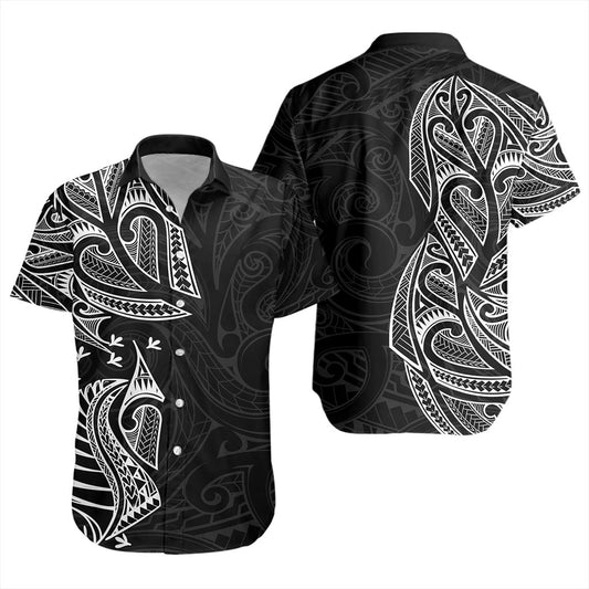New Zealand Short Sleeve Shirt Maori Ta Moko Tattoo