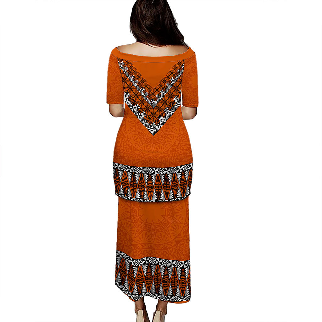 Tonga Puletasi Tribal Design Ngatu Pattern