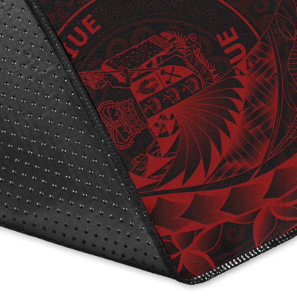 Niue Area Rug - Custom Personalised Polynesian Pattern Style Red Color