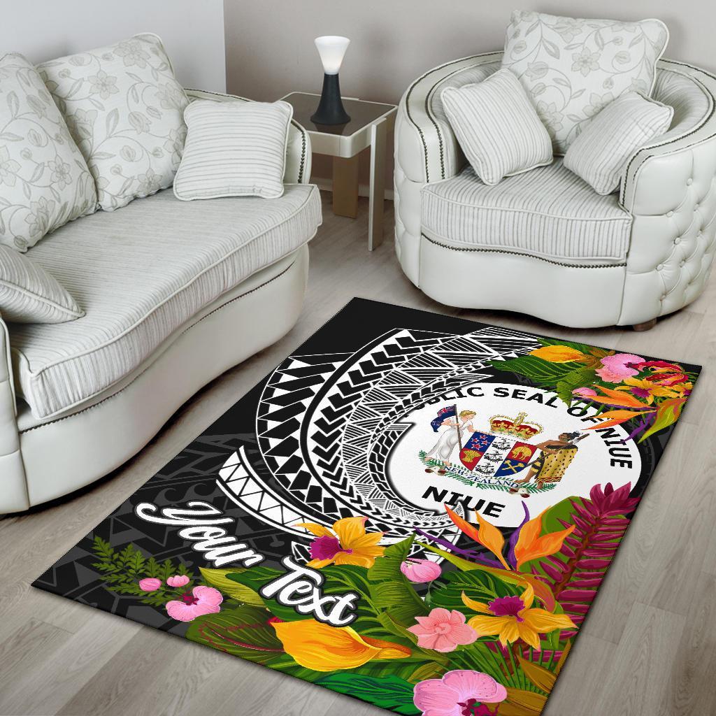 Niue Area Rug - Custom Personalised Seal Spiral Polynesian Patterns