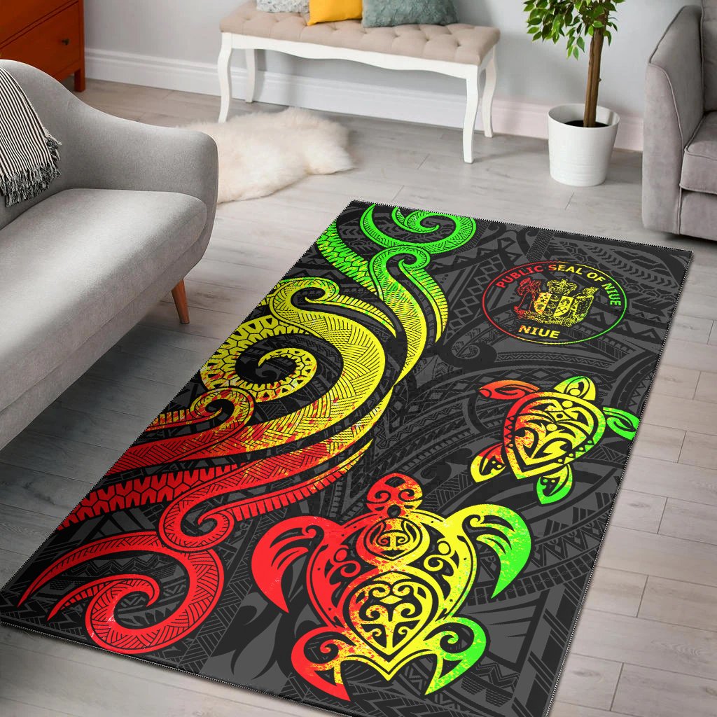 Niue Area Rug - Reggae Tentacle Turtle