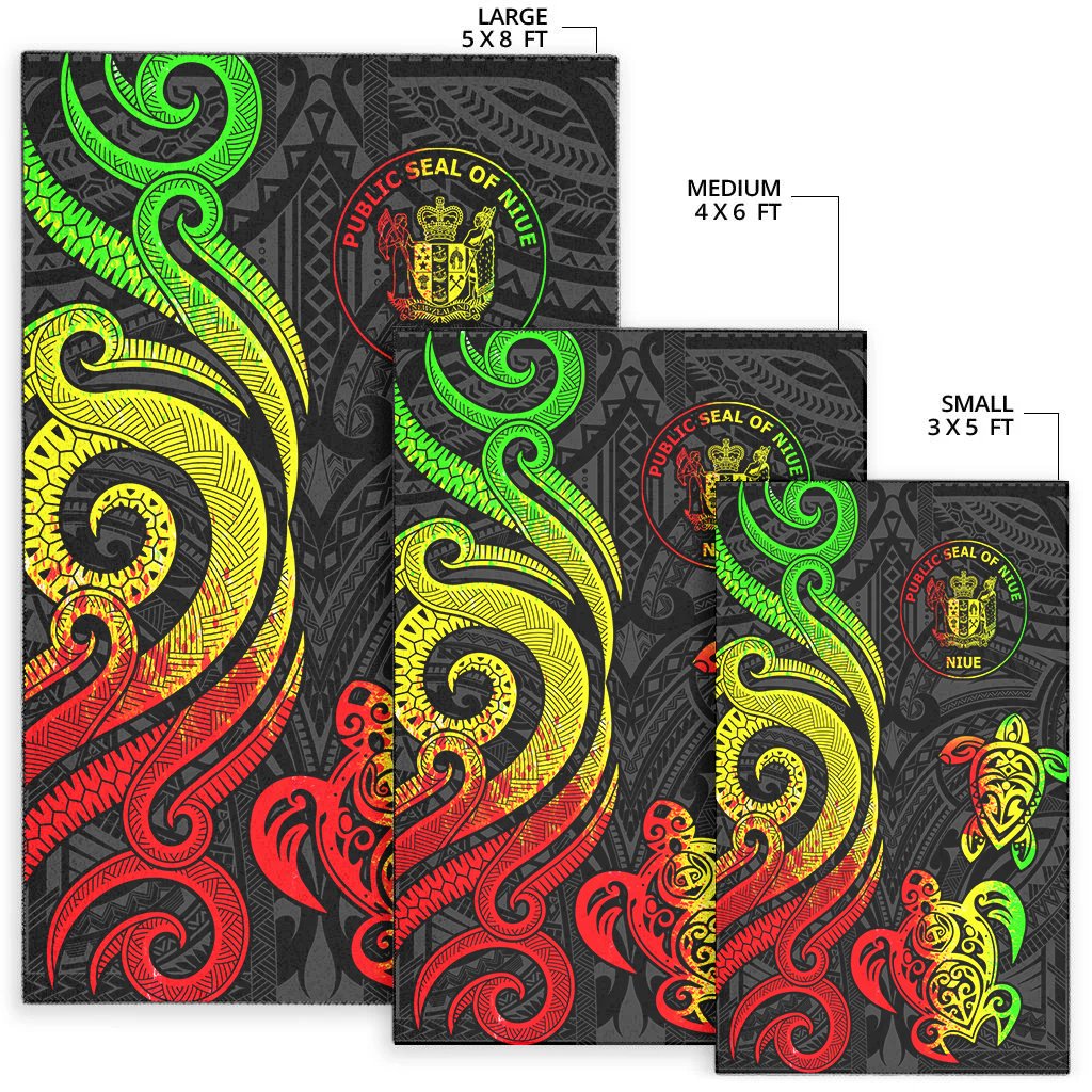 Niue Area Rug - Reggae Tentacle Turtle