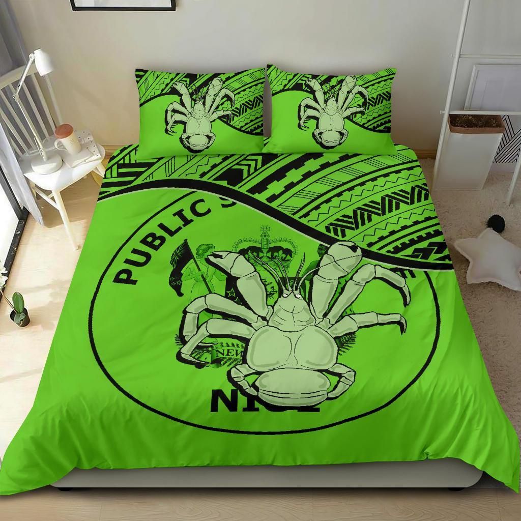 Polynesian Duvet Cover Set - Niue Bedding Set Green