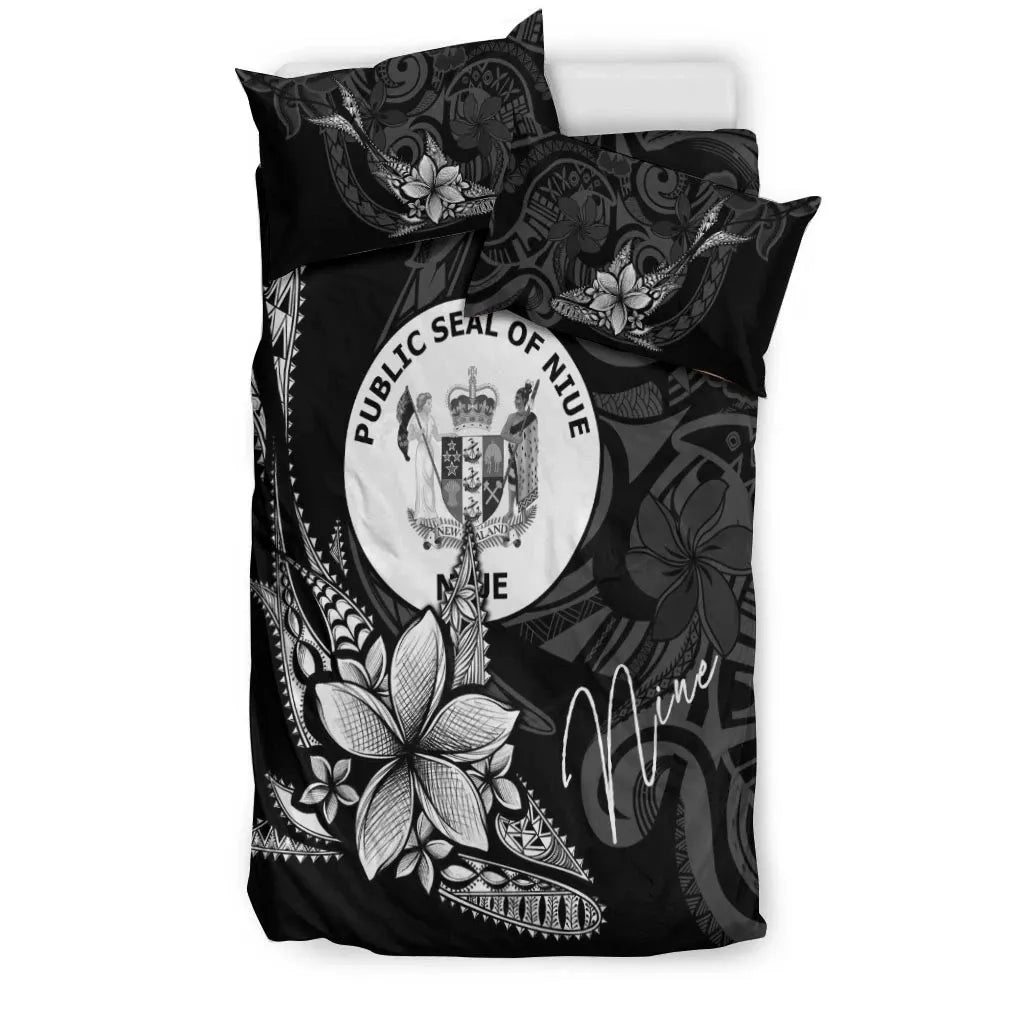 Niue Bedding Set - Fish With Plumeria Flowers Style