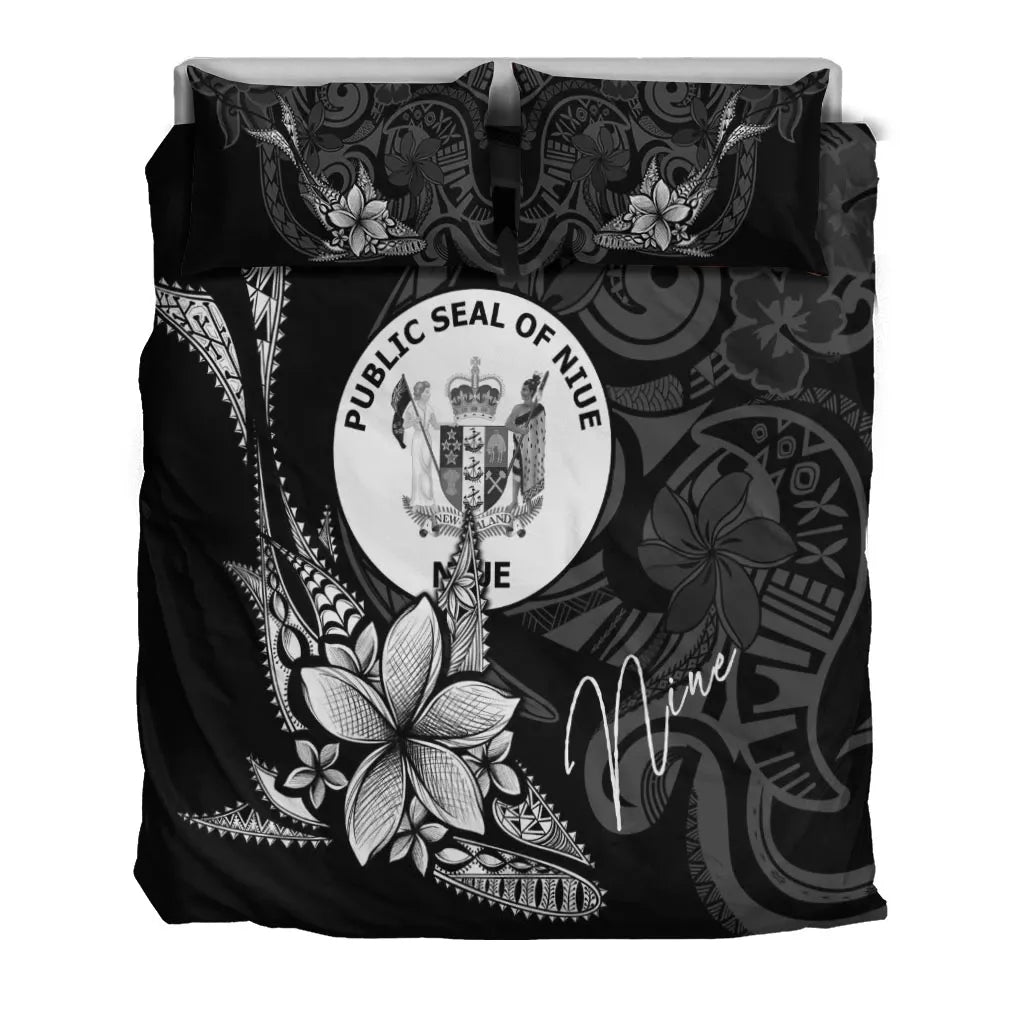 Niue Bedding Set - Fish With Plumeria Flowers Style