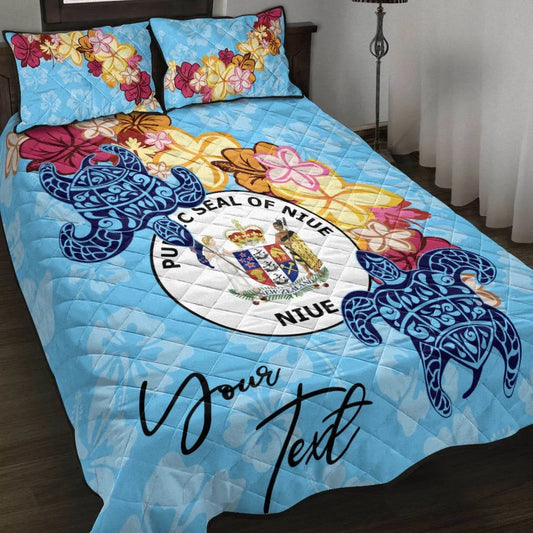 Niue Custom Personalised Quilt Bed Set - Tropical Style