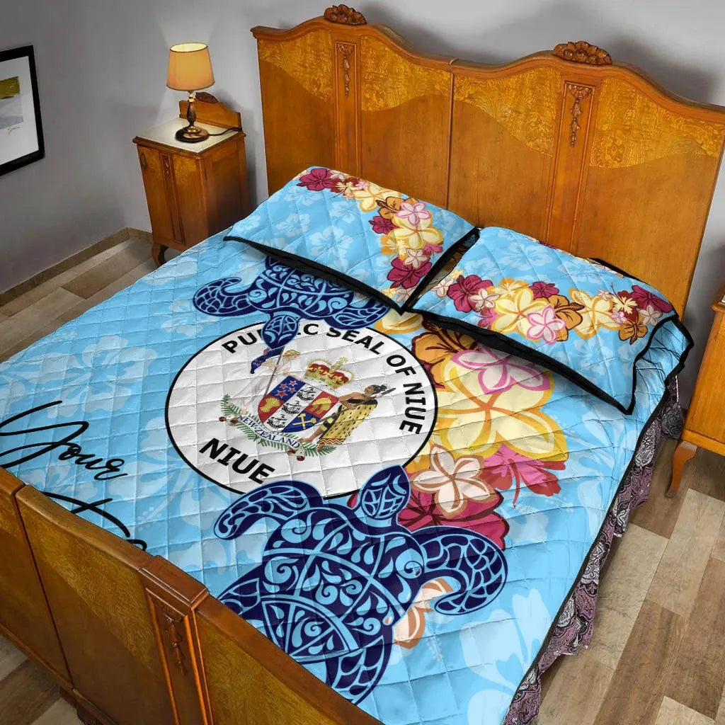 Niue Custom Personalised Quilt Bed Set - Tropical Style