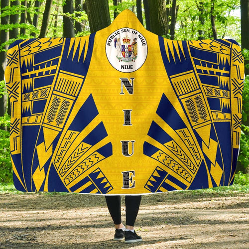 Niue Hooded Blanket - Polynesian Tattoo Flag
