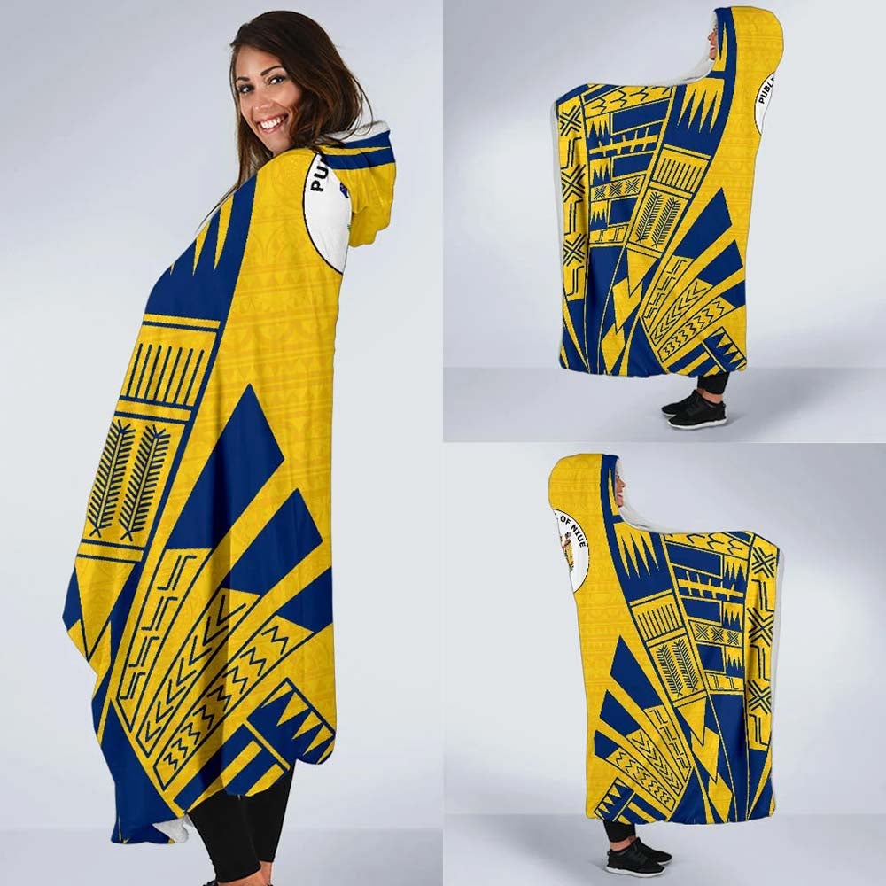 Niue Hooded Blanket - Polynesian Tattoo Flag