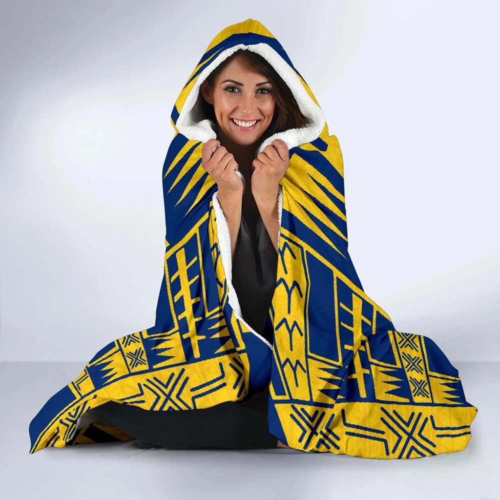 Niue Hooded Blanket - Polynesian Tattoo Flag