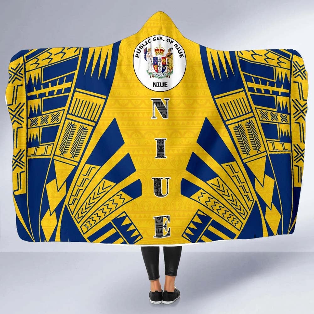 Niue Hooded Blanket - Polynesian Tattoo Flag