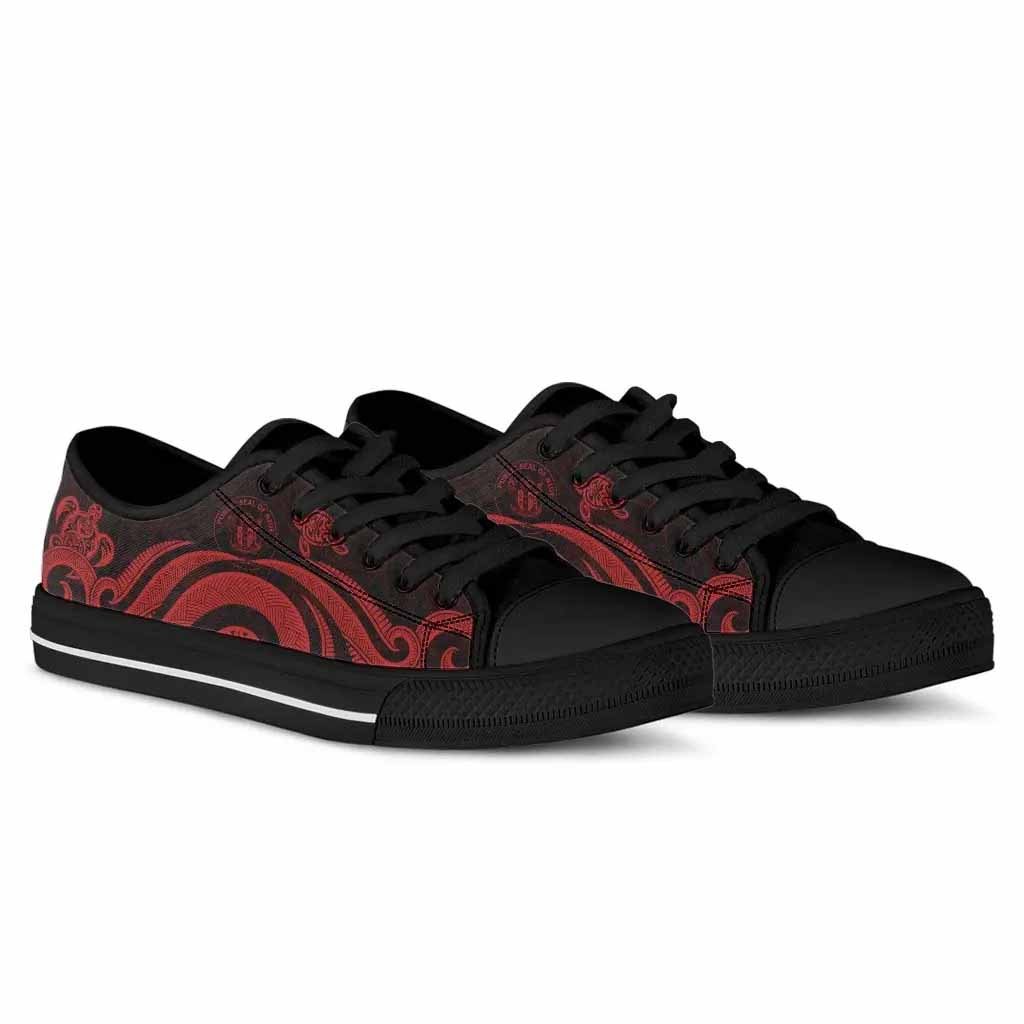 Niue Low Top Canvas Shoes - Red Tentacle Turtle