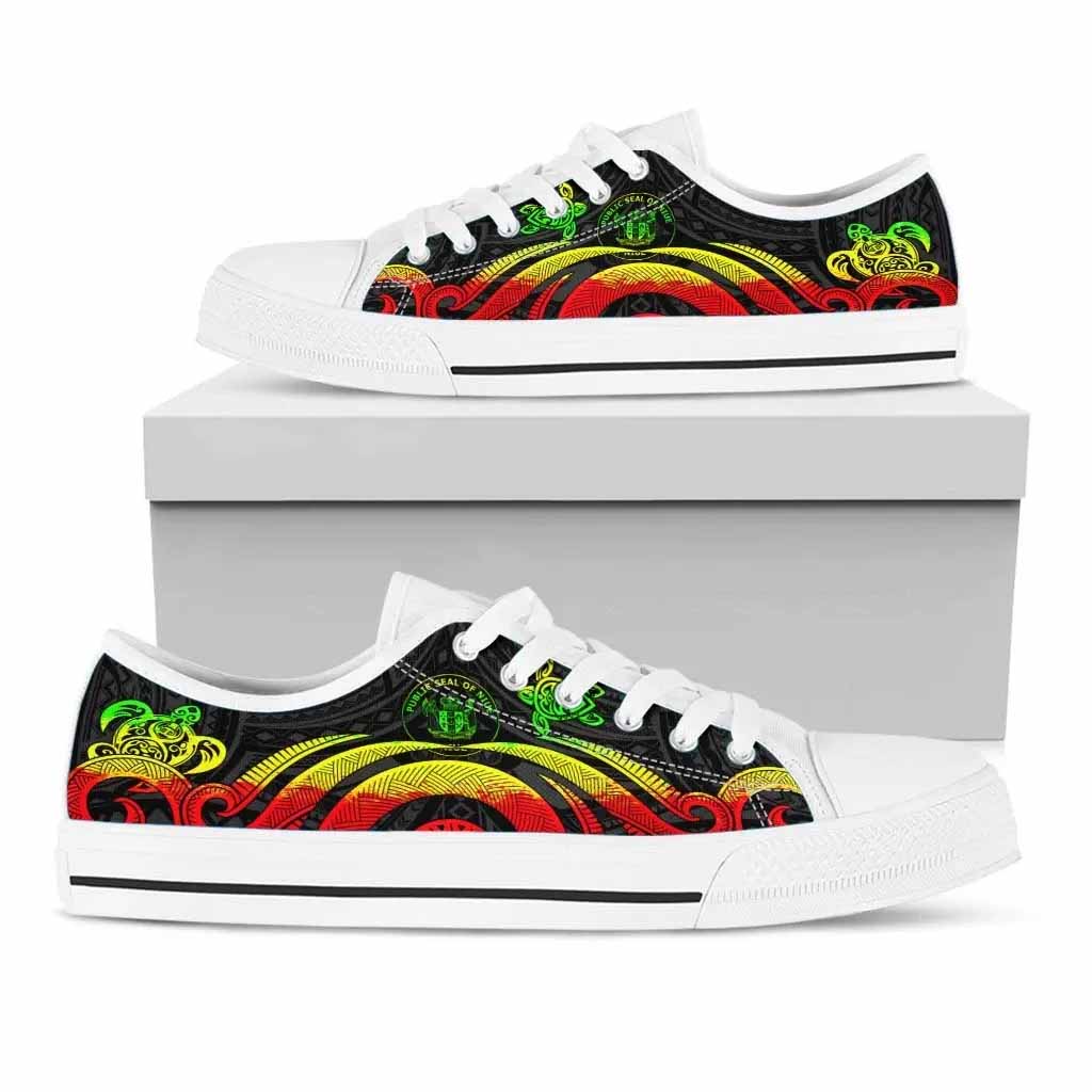 Niue Low Top Canvas Shoes - Reggae Tentacle Turtle