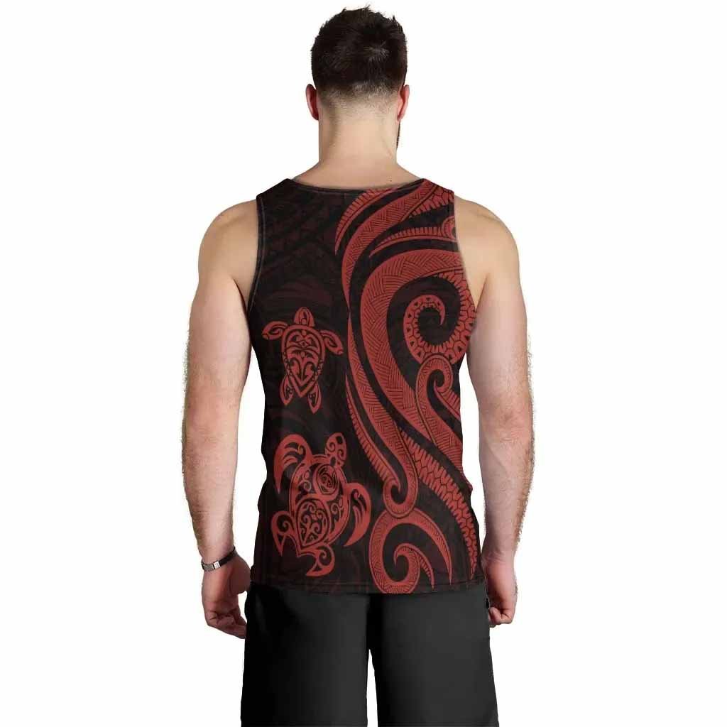 Niue Men Tank Top - Red Tentacle Turtle