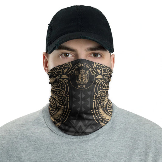 Niue Neck Gaiter - Floral Tattoo Gold