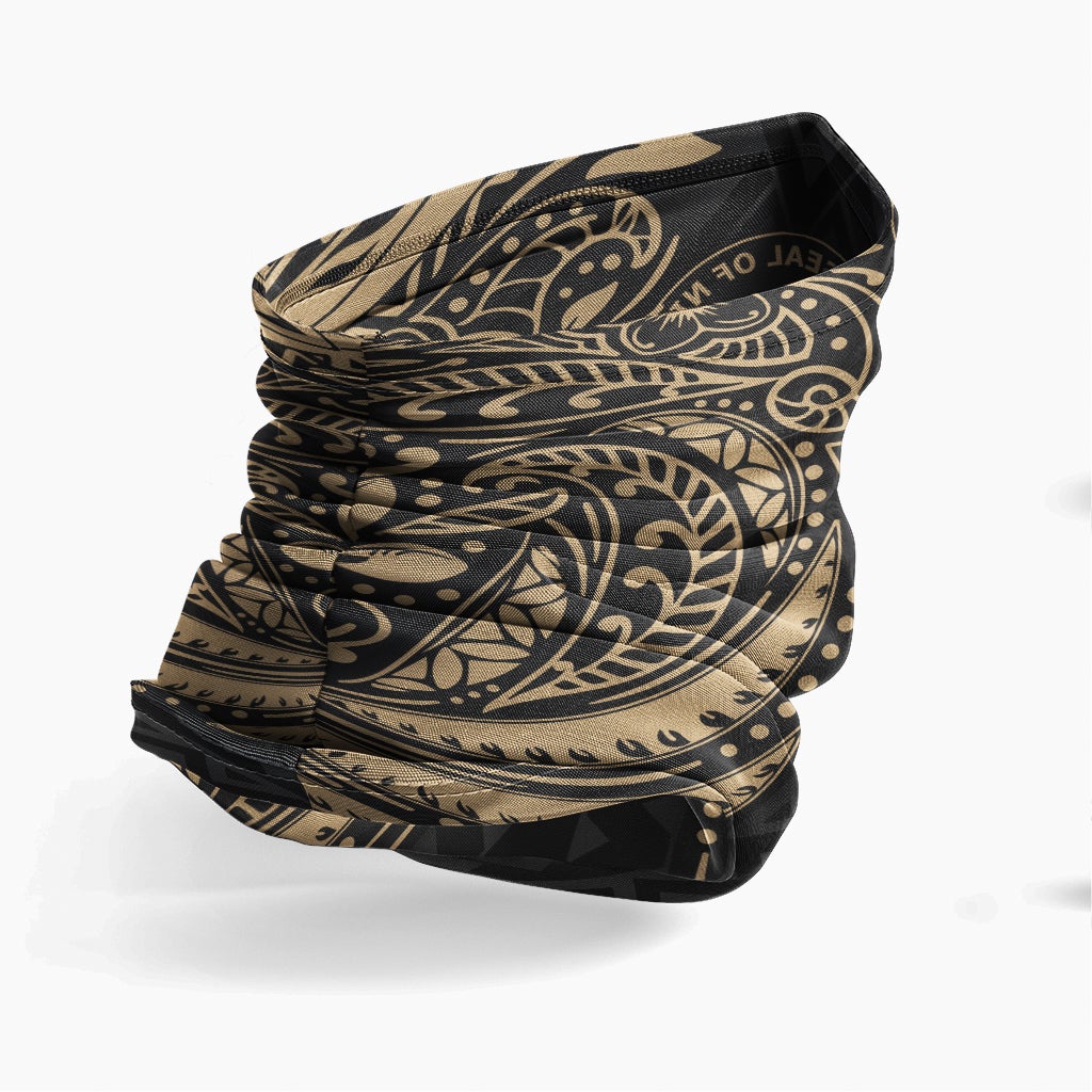 Niue Neck Gaiter - Floral Tattoo Gold