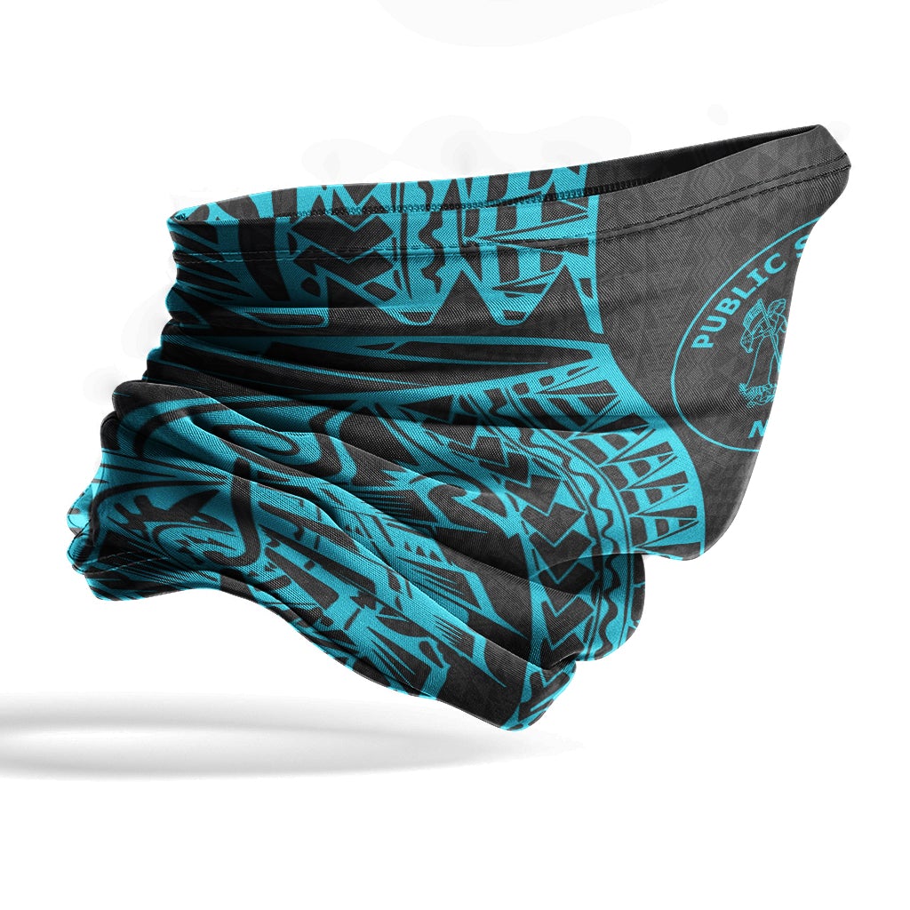 Niue Neck Gaiter - Polynesian Pattern Turquoise