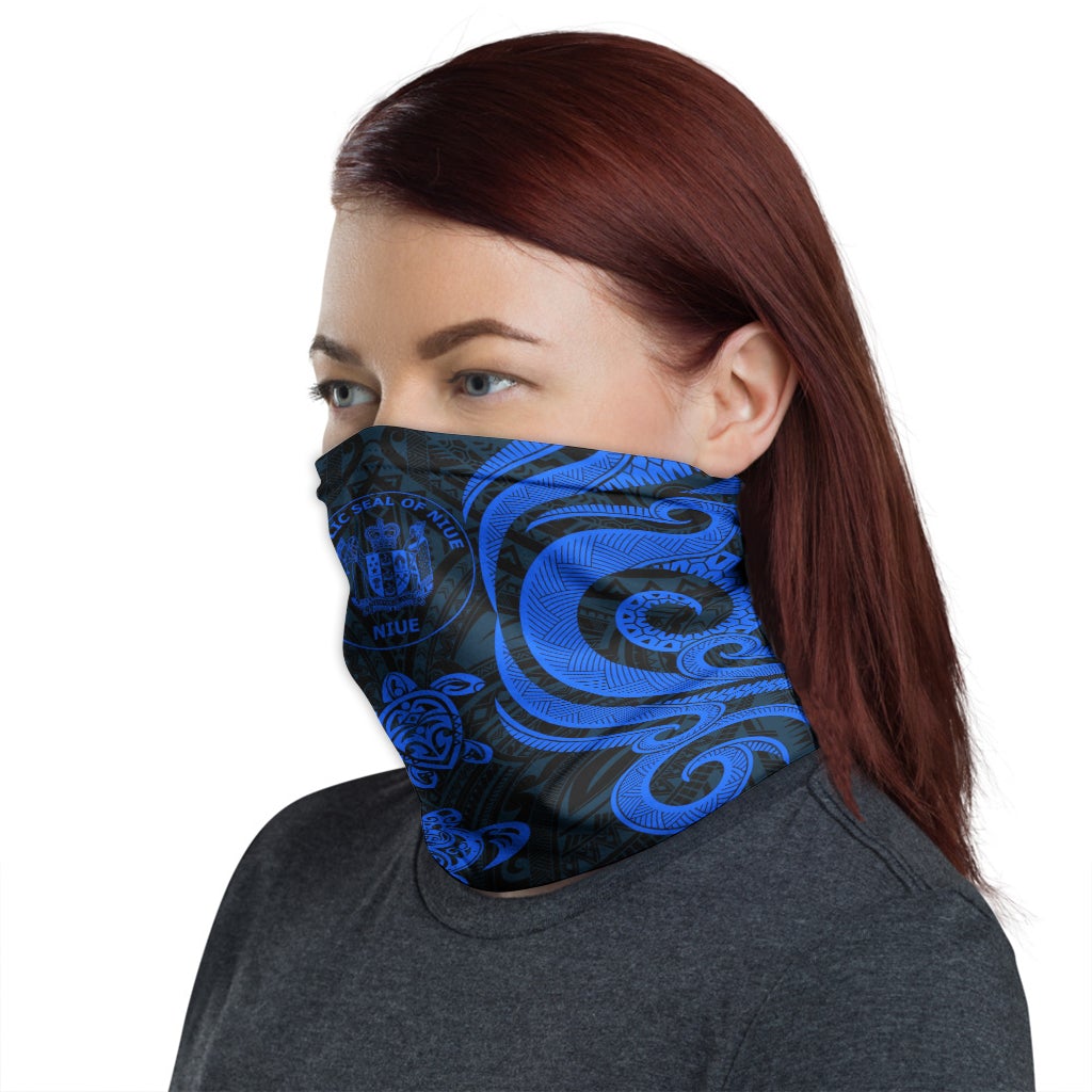 Niue Neck Gaiter - Turtle Tentacle Blue
