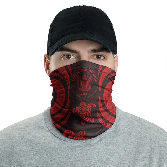 Niue Neck Gaiter - Turtle Tentacle Red