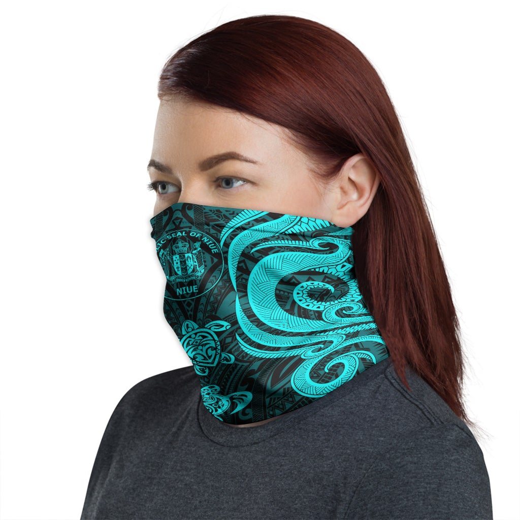 Niue Neck Gaiter - Turtle Tentacle Turquoise