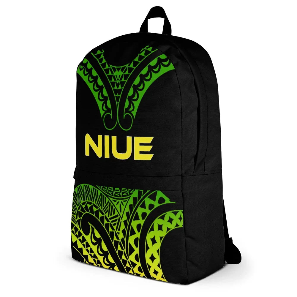 Niue Polynesian Backpack - Reggae Tribal Pattern
