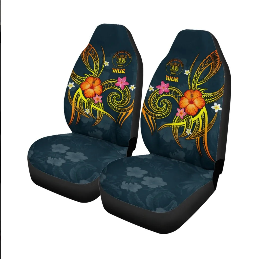Niue Polynesian Car Seat Covers - Legend of Niue (Blue)