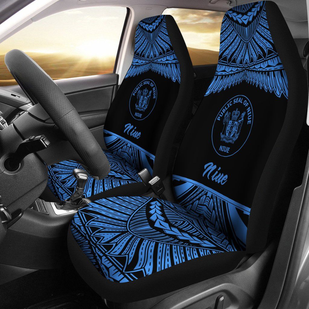 Niue Polynesian Car Seat Covers - Pride Blue Version