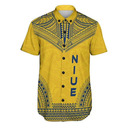 Niue Polynesian Chief Short Sleeve Shirt - Flag Version