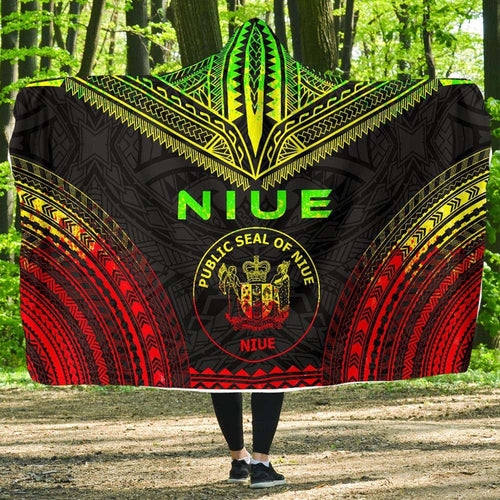 Niue Polynesian Chief Hooded Blanket - Reggae Version