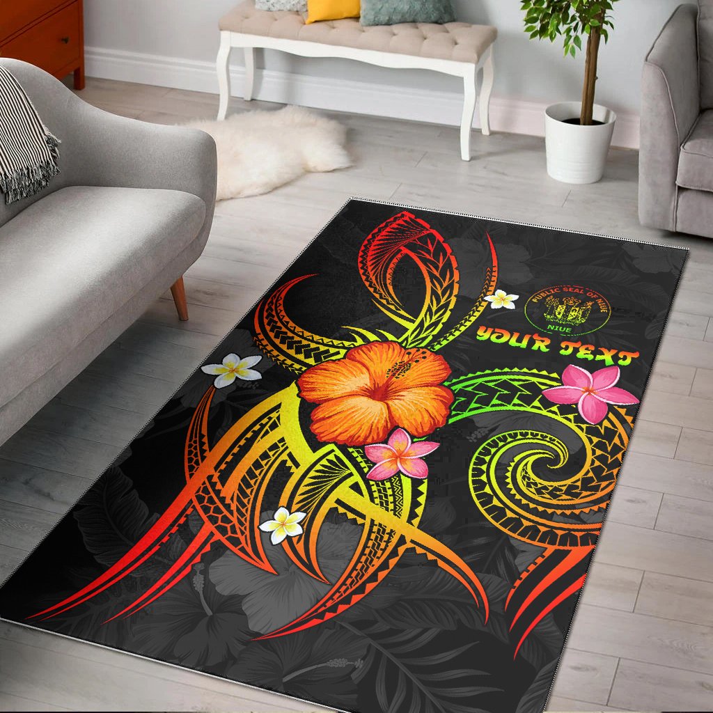 Niue Polynesian Personalised Area Rug - Legend of Niue (Reggae)