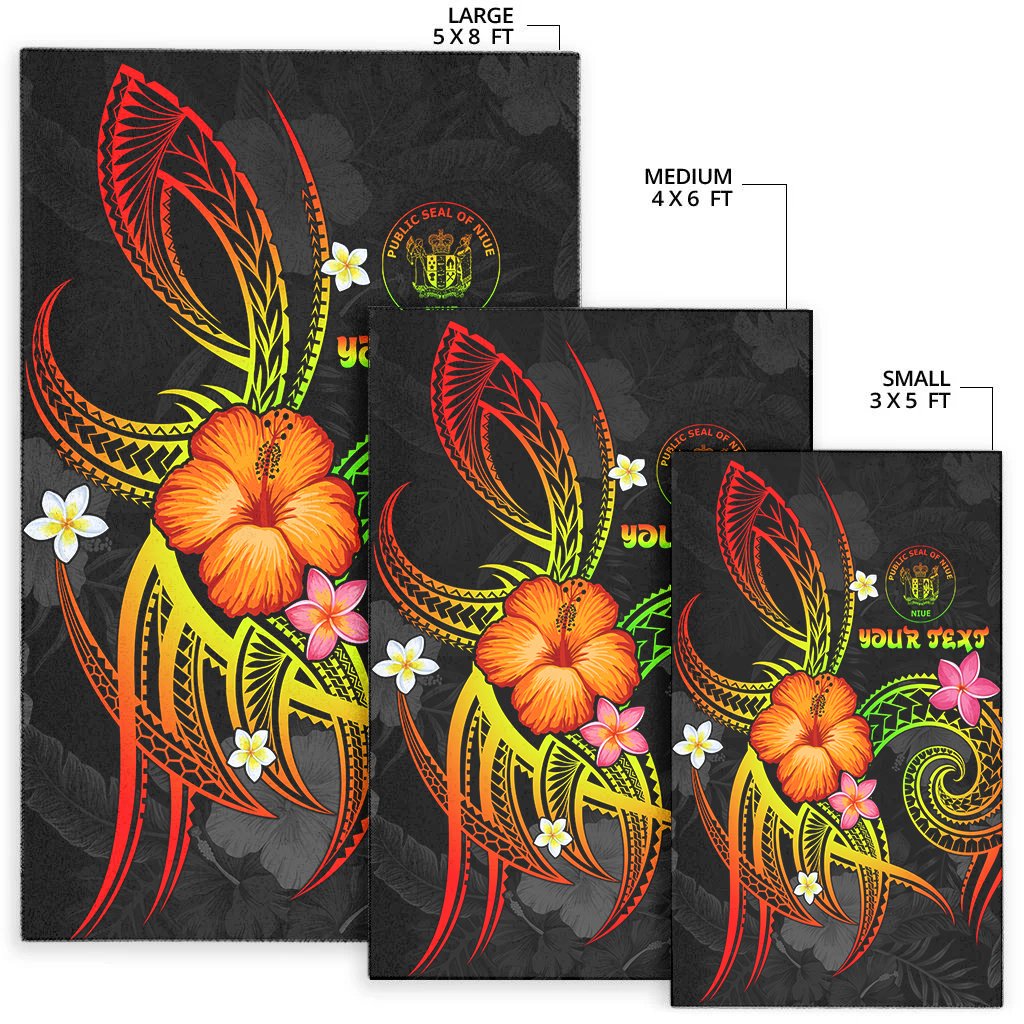 Niue Polynesian Personalised Area Rug - Legend of Niue (Reggae)