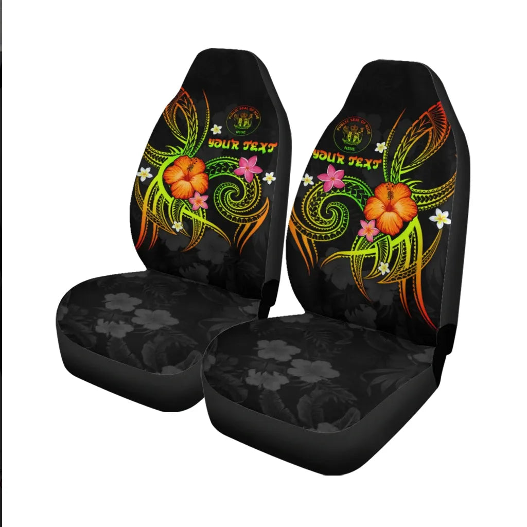 Niue Polynesian Personalised Car Seat Covers - Legend of Niue (Reggae)
