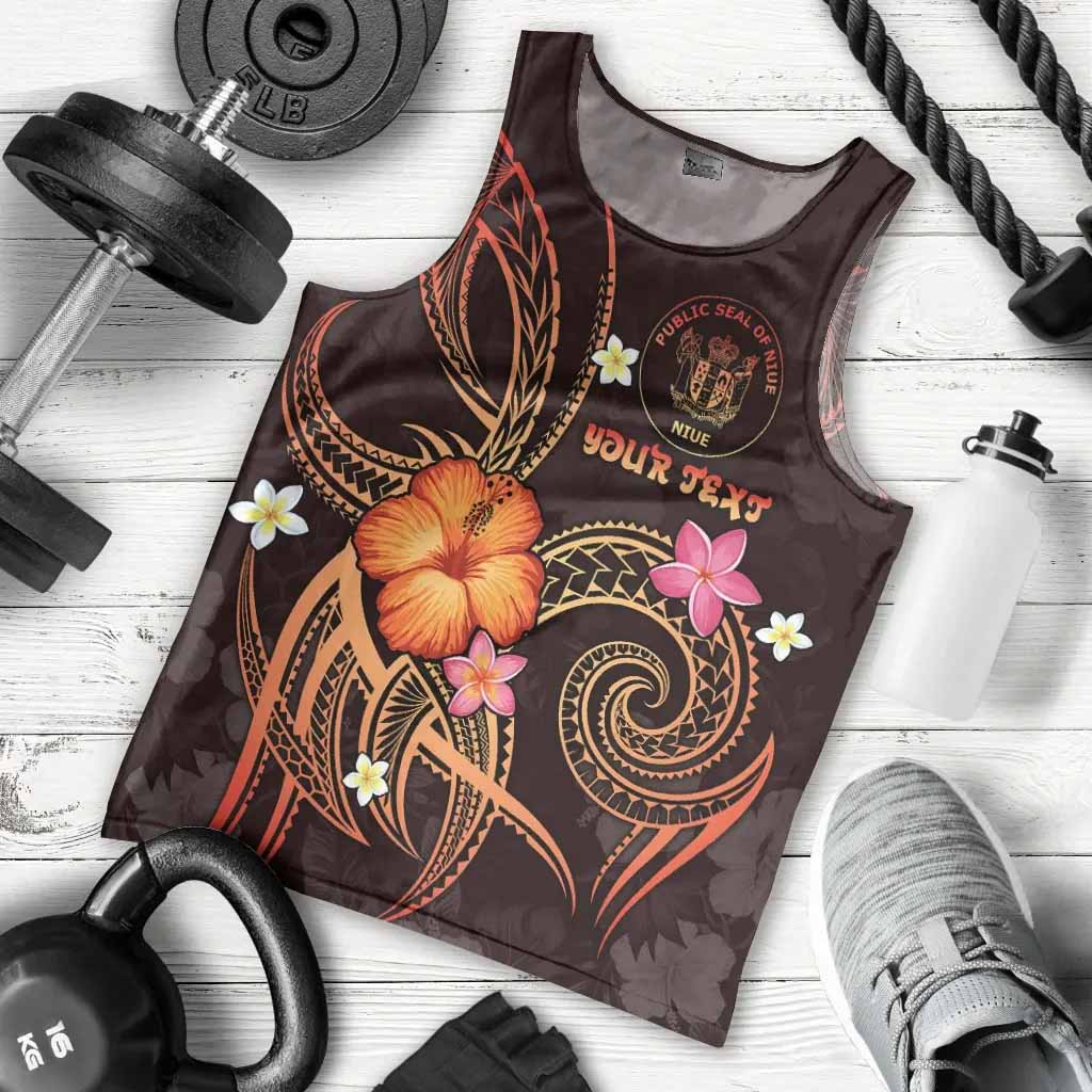 Niue Polynesian Personalised Men Tank Top - Legend of Niue (Red)