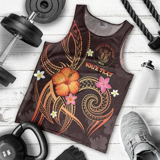 Niue Polynesian Personalised Men Tank Top - Legend of Niue (Red)