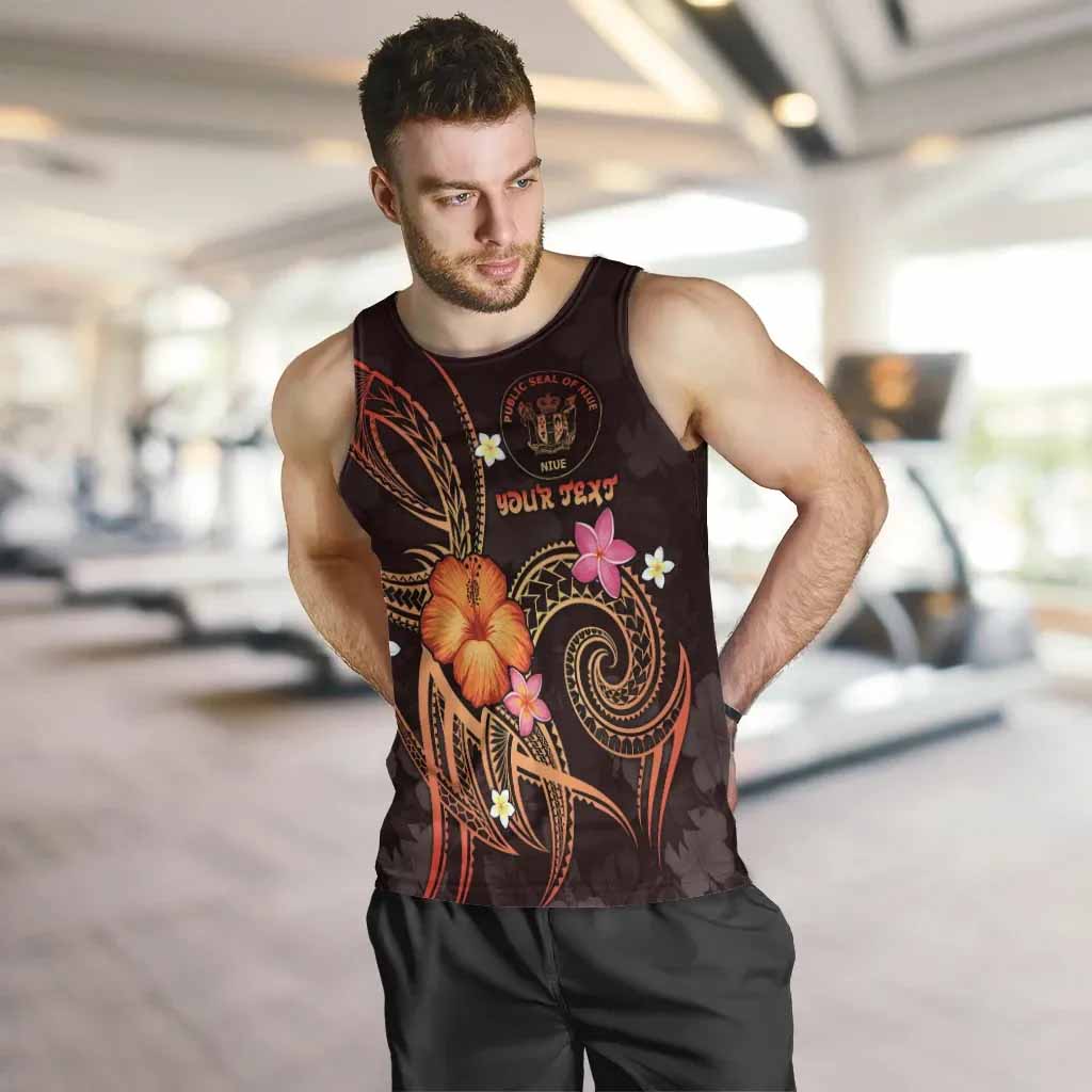 Niue Polynesian Personalised Men Tank Top - Legend of Niue (Red)