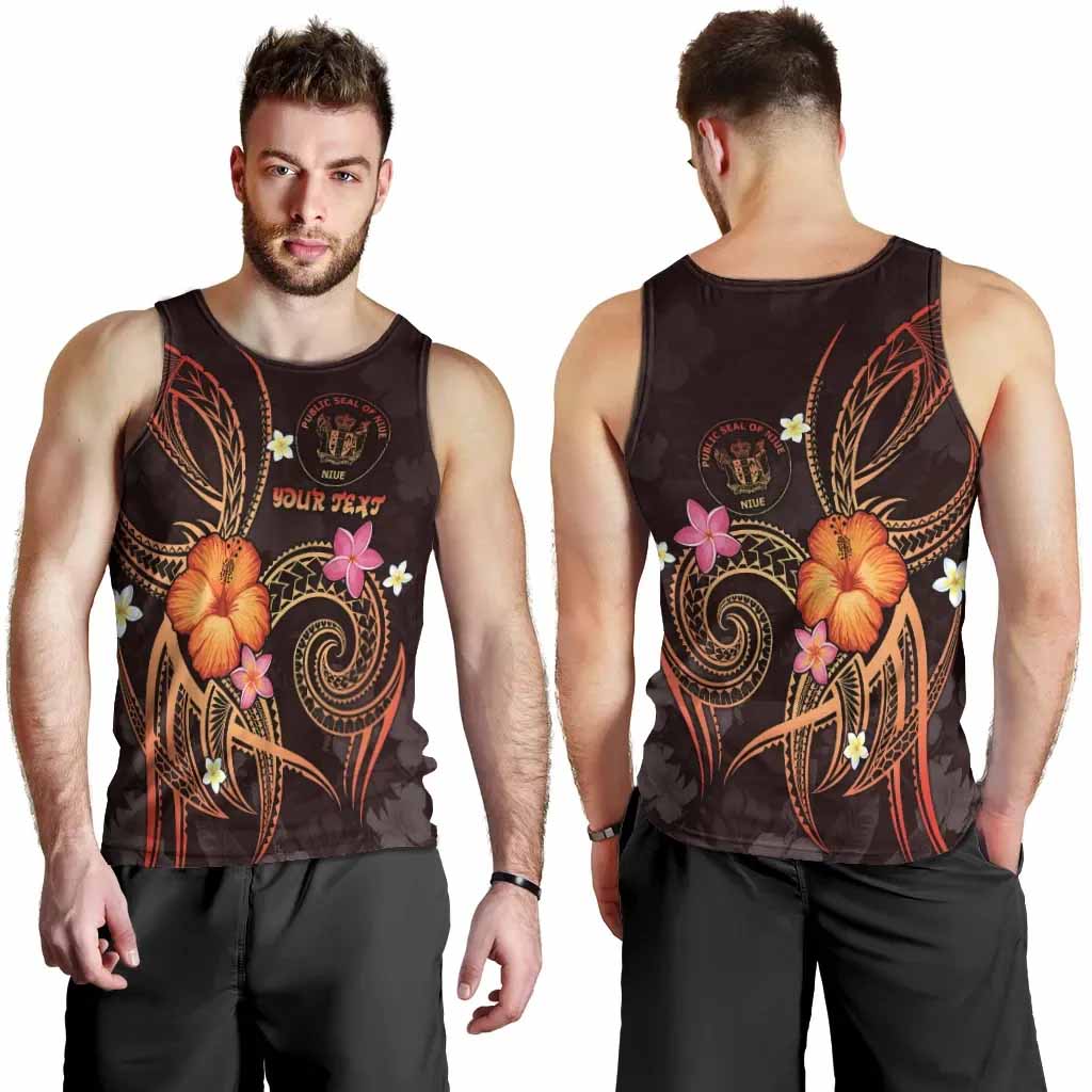 Niue Polynesian Personalised Men Tank Top - Legend of Niue (Red)