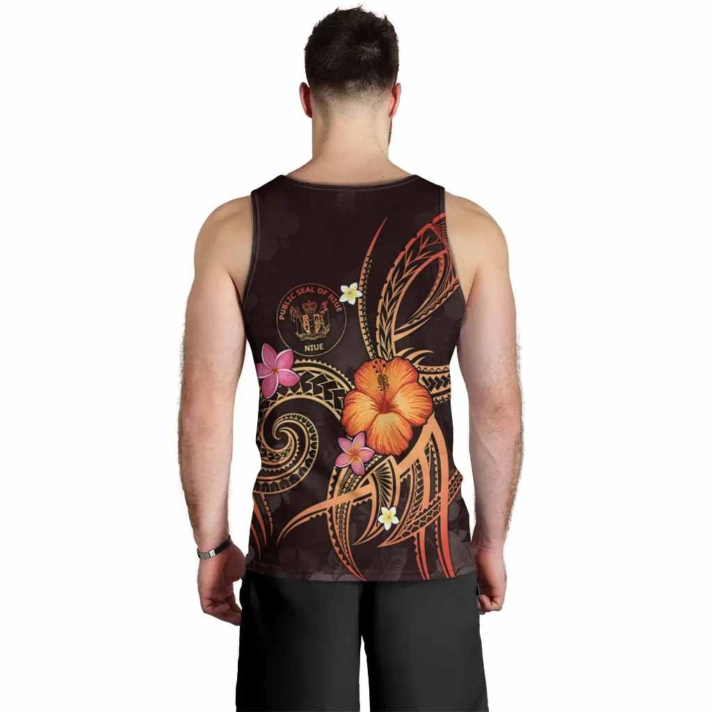 Niue Polynesian Personalised Men Tank Top - Legend of Niue (Red)