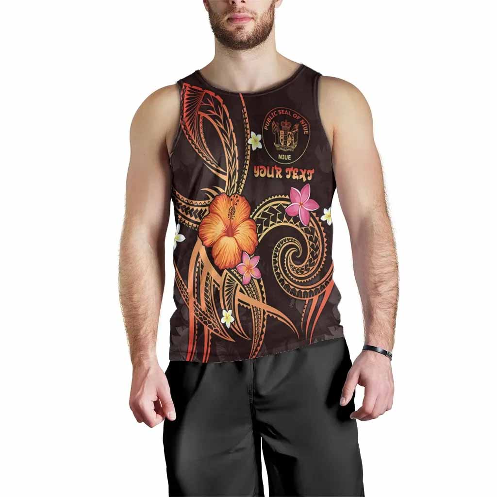 Niue Polynesian Personalised Men Tank Top - Legend of Niue (Red)