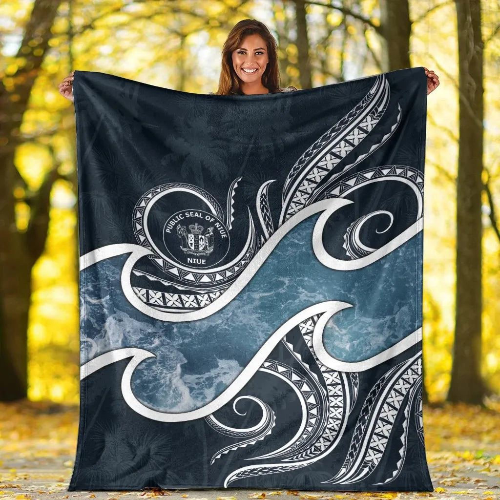 Niue Polynesian Premium Blanket - Ocean Style