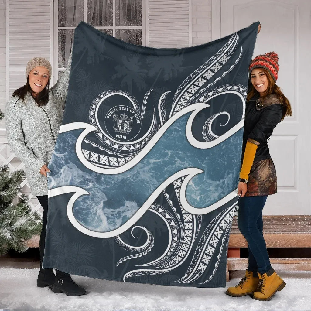 Niue Polynesian Premium Blanket - Ocean Style