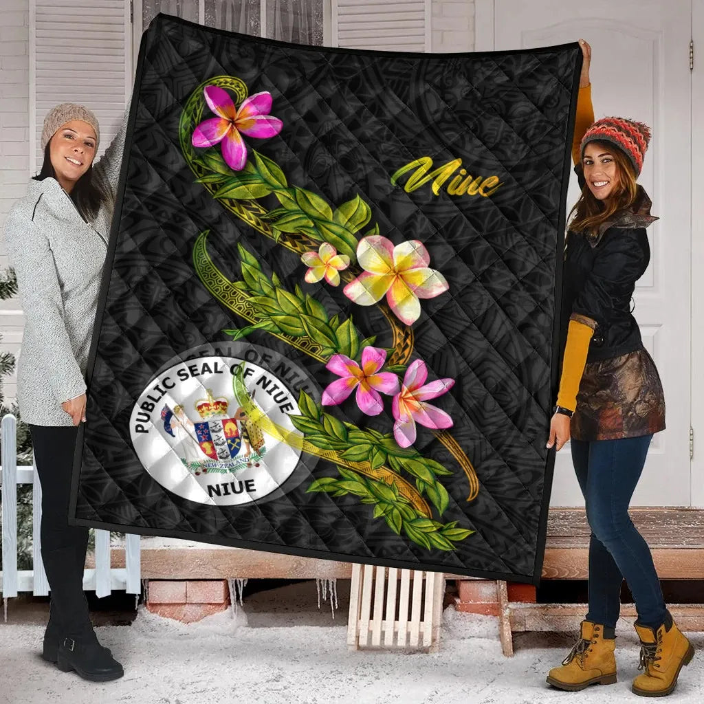 Niue Polynesian Quilt - Plumeria Tribal
