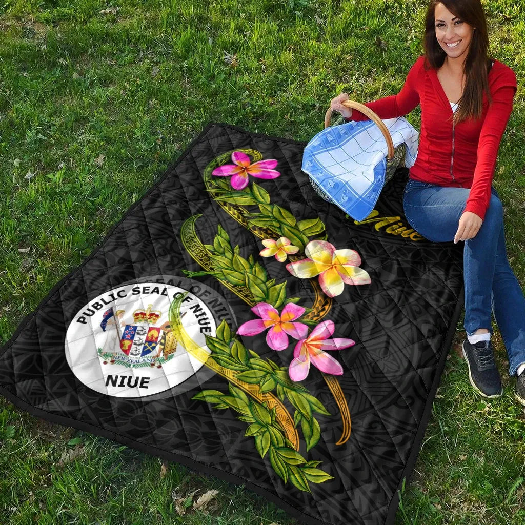 Niue Polynesian Quilt - Plumeria Tribal