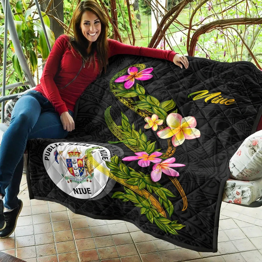 Niue Polynesian Quilt - Plumeria Tribal