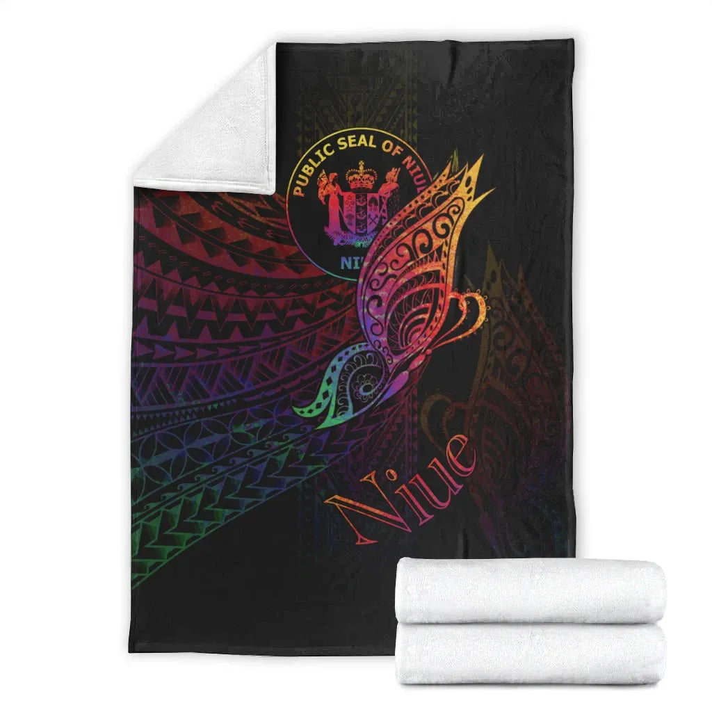 Niue Premium Blanket - Butterfly Polynesian Style